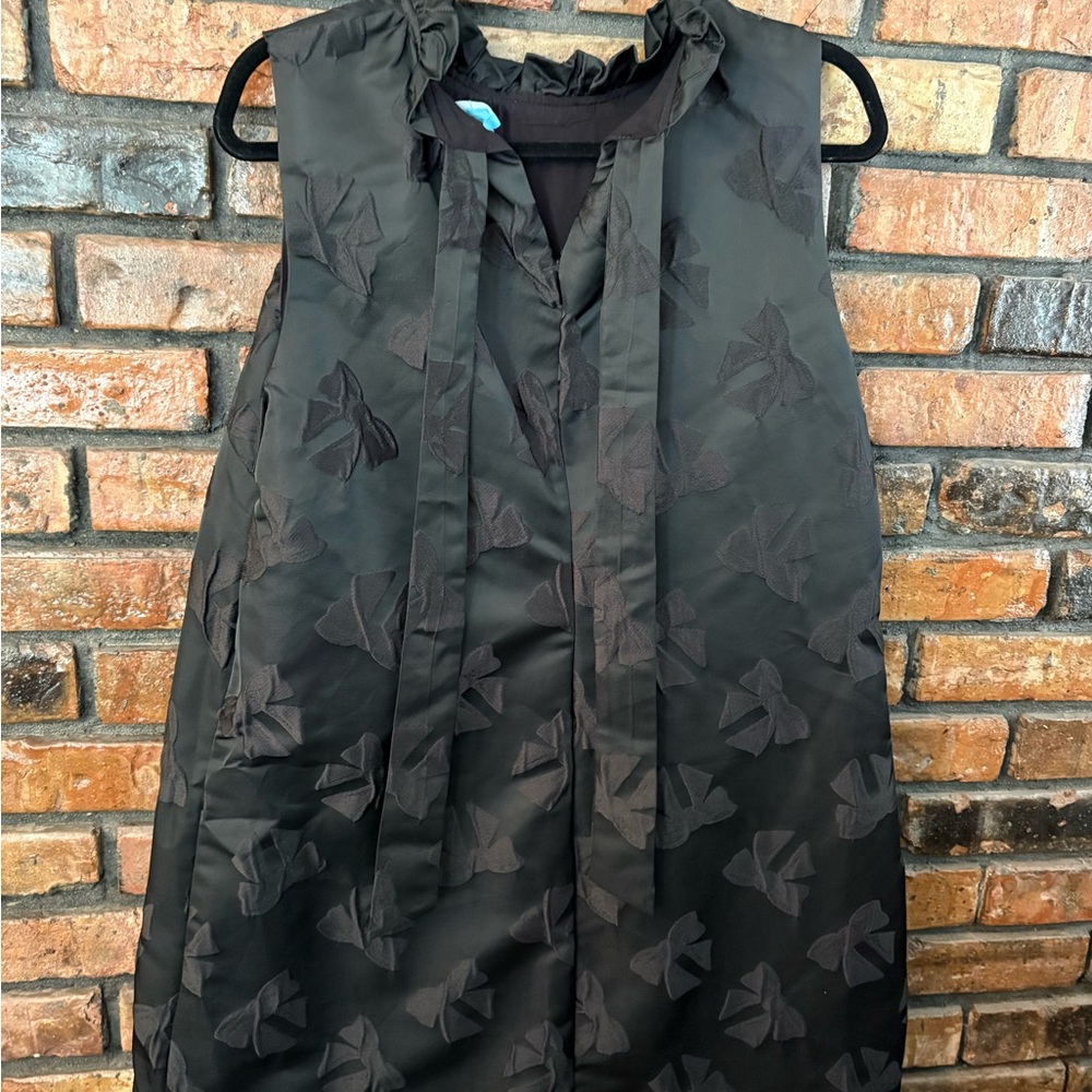 Draper James Black Midi Dress with Bow Pattern - Picture 2 of 2